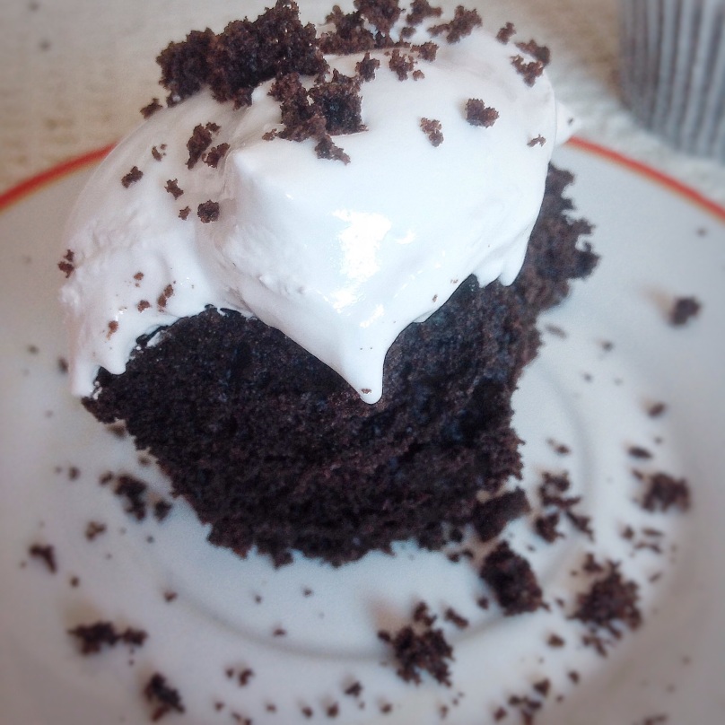 Double Chocolate Cupcakes With Marshmallow Fluff